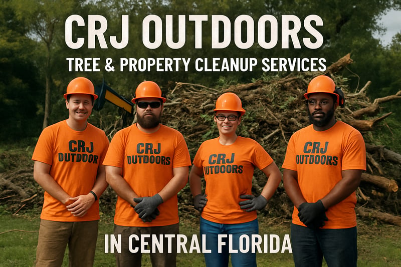 CRJ Outdoors team providing tree and property cleanup services in Central Florida